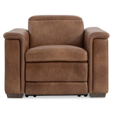 Lioni Brown Leather Power Motion Chair - Ornate Home