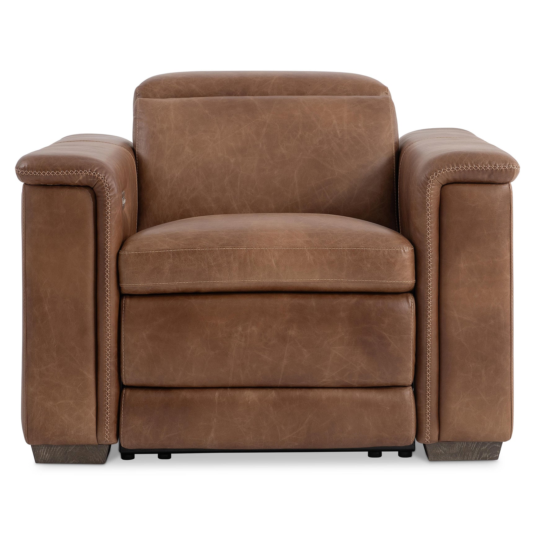 Lioni Brown Leather Power Motion Chair - Ornate Home