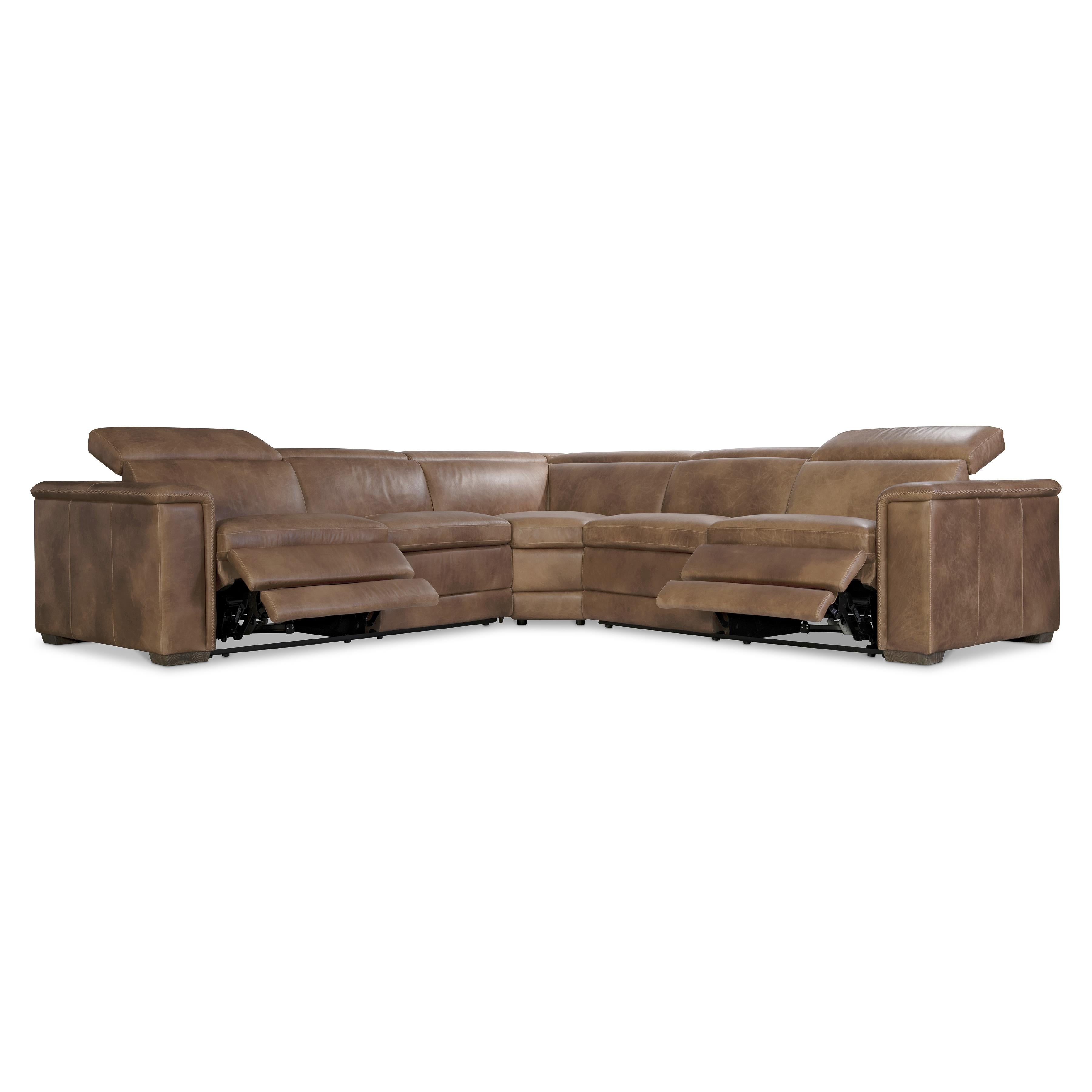 Lioni Leather Power Motion Sectional - Thumbnail 5