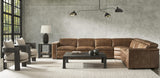 Lioni Brown Leather Power Motion Sectional (4 Pieces) - Ornate Home