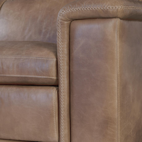 Lioni Brown Leather Power Motion Sectional - Ornate Home