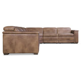 Lioni Brown Leather Power Motion Sectional - Ornate Home