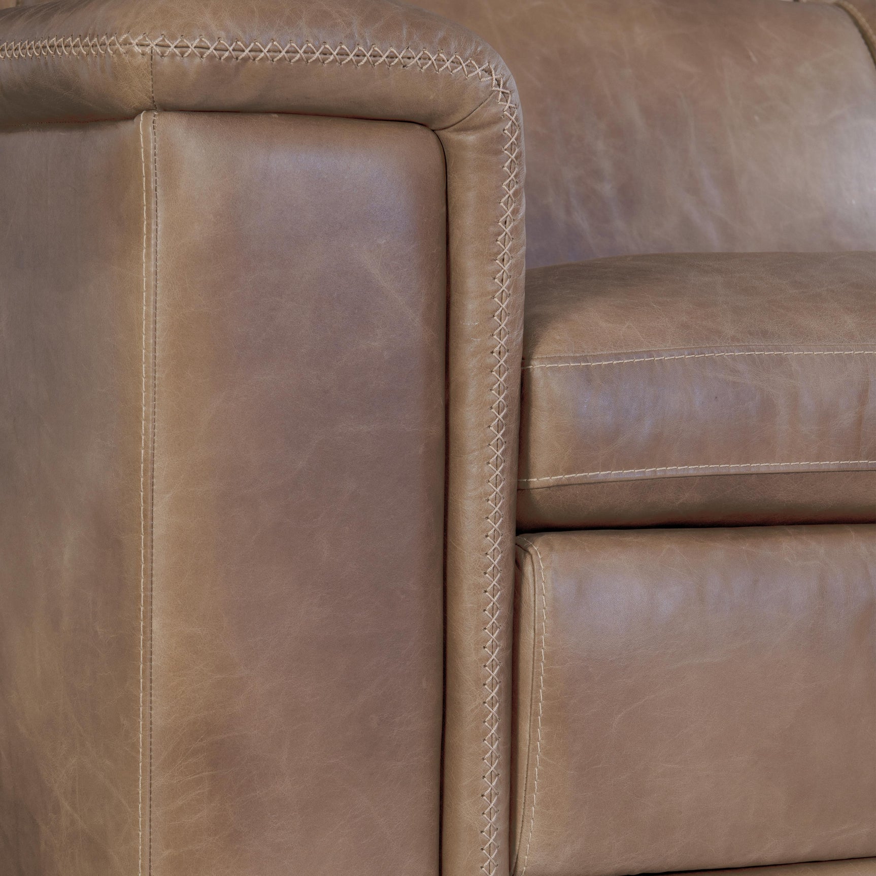 Lioni Brown Leather Power Motion Sectional - Ornate Home
