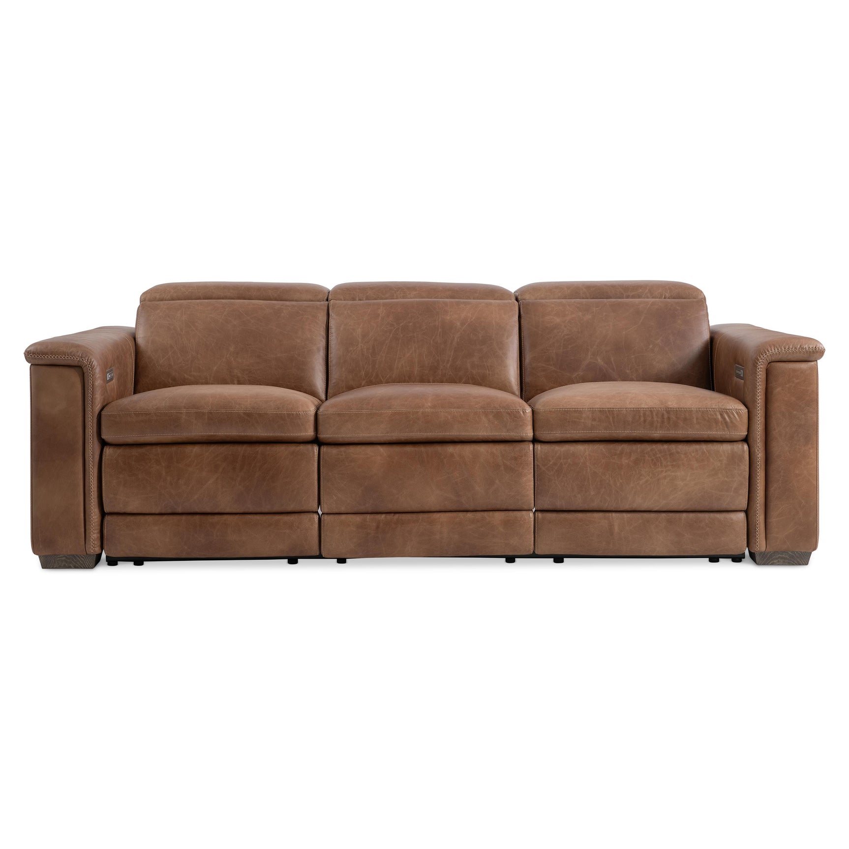 Lioni Brown Leather Power Motion Sofa - Ornate Home