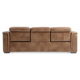 Lioni Brown Leather Power Motion Sofa - Ornate Home