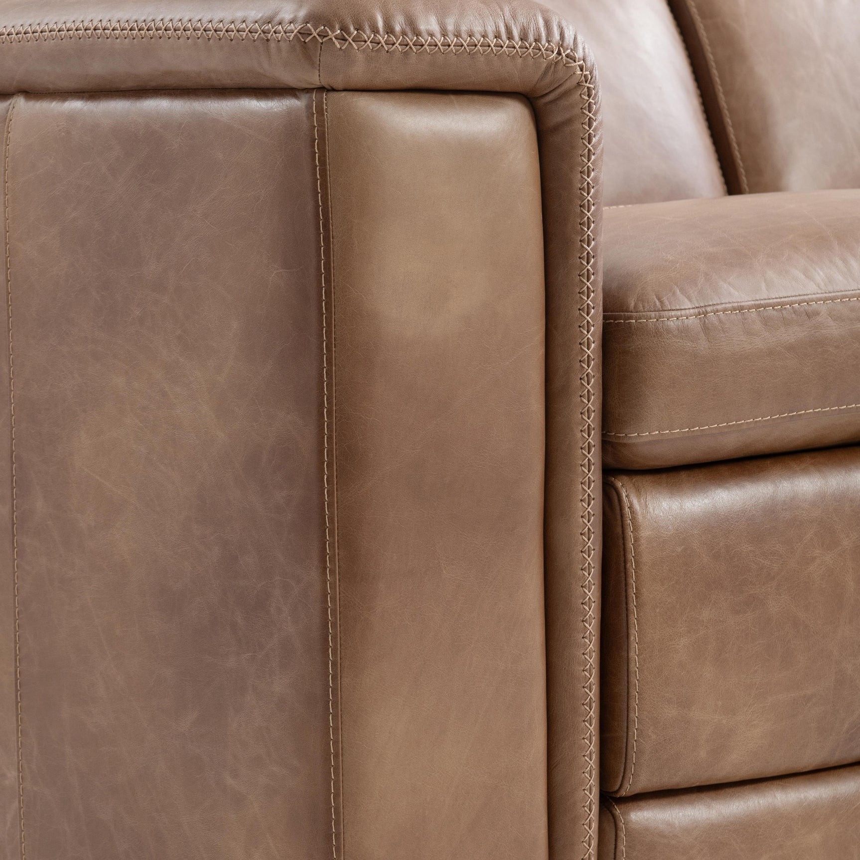 Lioni Brown Leather Power Motion Sofa - Ornate Home