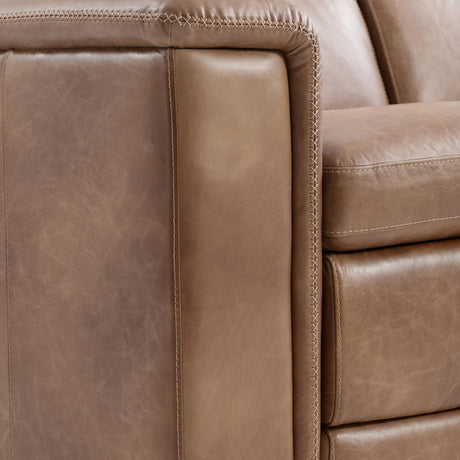 Lioni Brown Leather Power Motion Sofa - Ornate Home