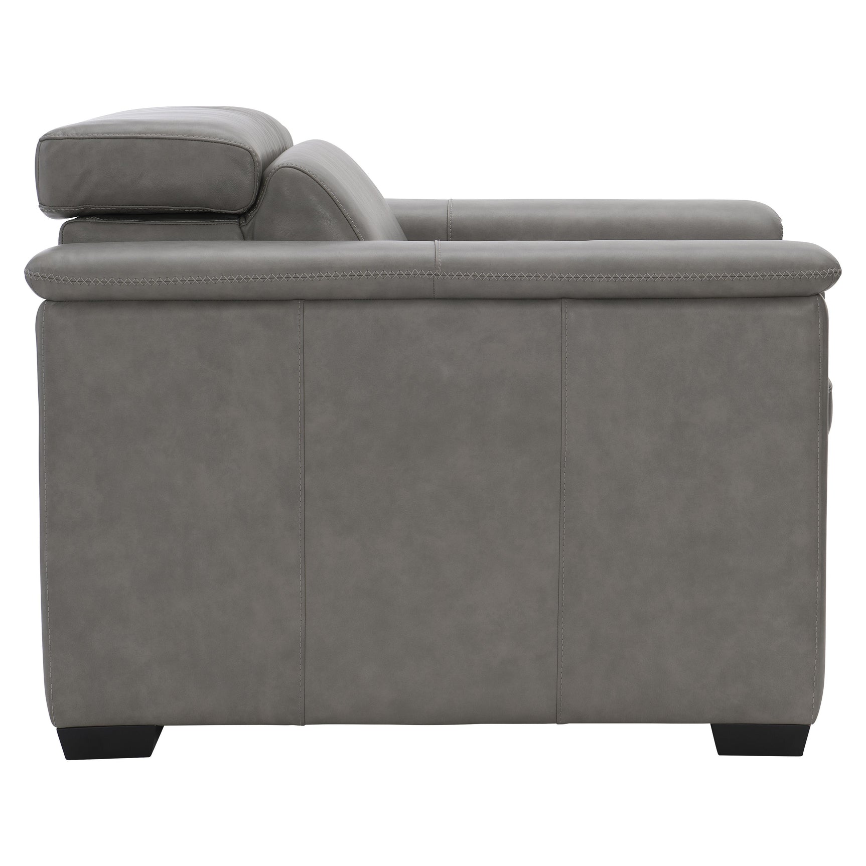 Lioni Grey Leather Power Motion Chair - Ornate Home