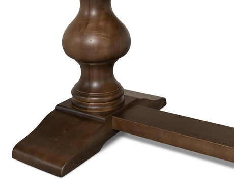Lionisio Brown Trestle Dining Table - Ornate Home