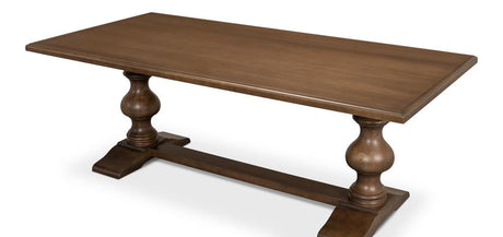 Lionisio Brown Trestle Dining Table - Ornate Home