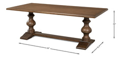 Lionisio Brown Trestle Dining Table - Ornate Home