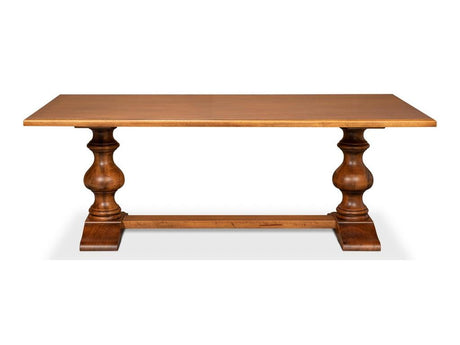 Lionisio Brown Trestle Dining Table - Ornate Home