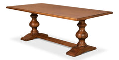 Lionisio Brown Trestle Dining Table - Ornate Home