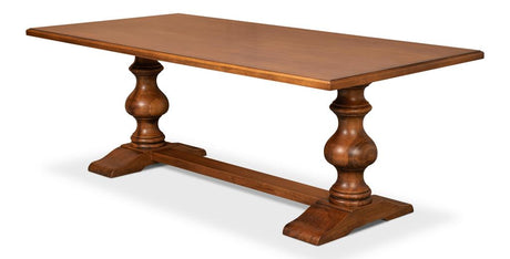 Lionisio Brown Trestle Dining Table - Ornate Home