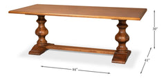 Lionisio Brown Trestle Dining Table - Ornate Home
