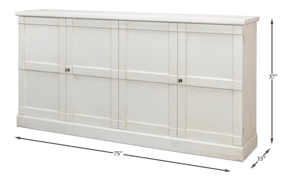 Lionisio Cortina White Buffet - Ornate Home
