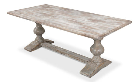 Lionisio Grey Trestle Dining Table - Ornate Home