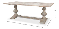 Lionisio Grey Trestle Dining Table - Ornate Home