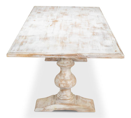 Lionisio White Trestle Dining Table - Ornate Home