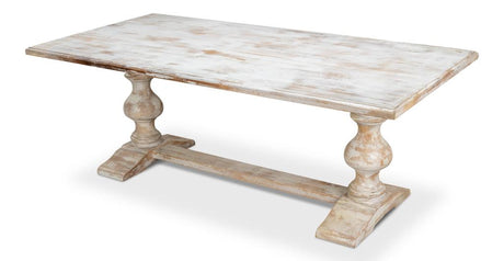 Lionisio White Trestle Dining Table - Ornate Home