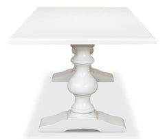 Lionisio White Trestle Dining Table - Ornate Home