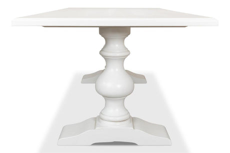 Lionisio White Trestle Dining Table - Ornate Home