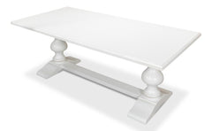 Lionisio White Trestle Dining Table - Ornate Home