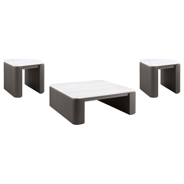 Lior Charcoal Coffee Table Set - Ornate Home