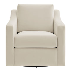 Liora Alabaster Performance Velvet Armchair - Ornate Home