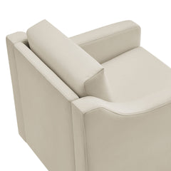 Liora Alabaster Performance Velvet Armchair - Ornate Home