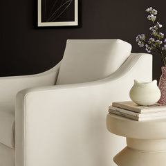 Liora Alabaster Performance Velvet Armchair - Ornate Home