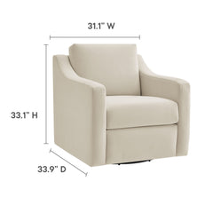 Liora Alabaster Performance Velvet Armchair - Ornate Home