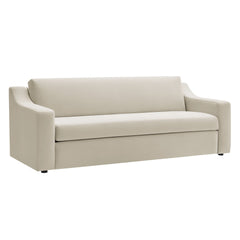 Liora Alabaster Performance Velvet Sofa - Ornate Home