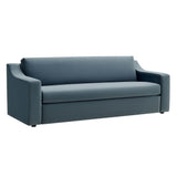 Liora Cadet Blue Performance Velvet Sofa - Ornate Home