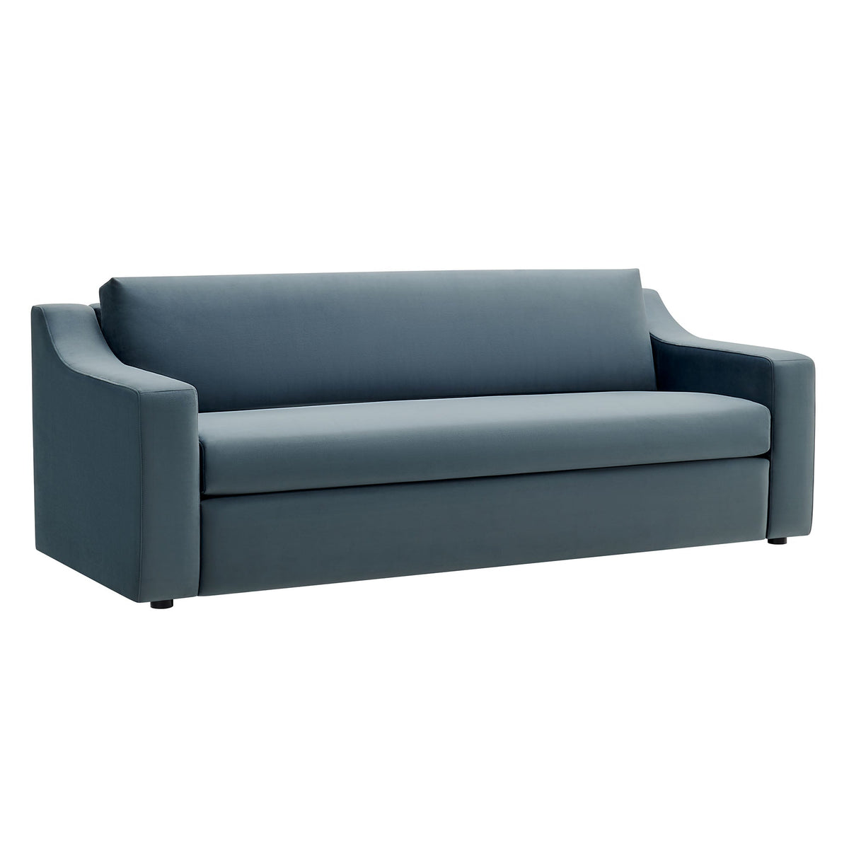Liora Cadet Blue Performance Velvet Sofa - Ornate Home