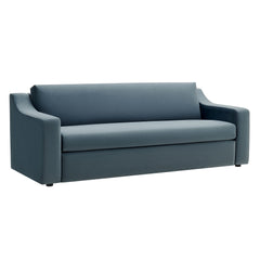 Liora Cadet Blue Performance Velvet Sofa - Ornate Home