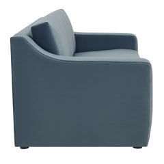 Liora Cadet Blue Performance Velvet Sofa - Ornate Home