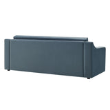 Liora Cadet Blue Performance Velvet Sofa - Ornate Home