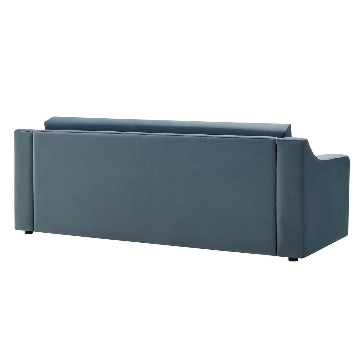 Liora Cadet Blue Performance Velvet Sofa - Ornate Home