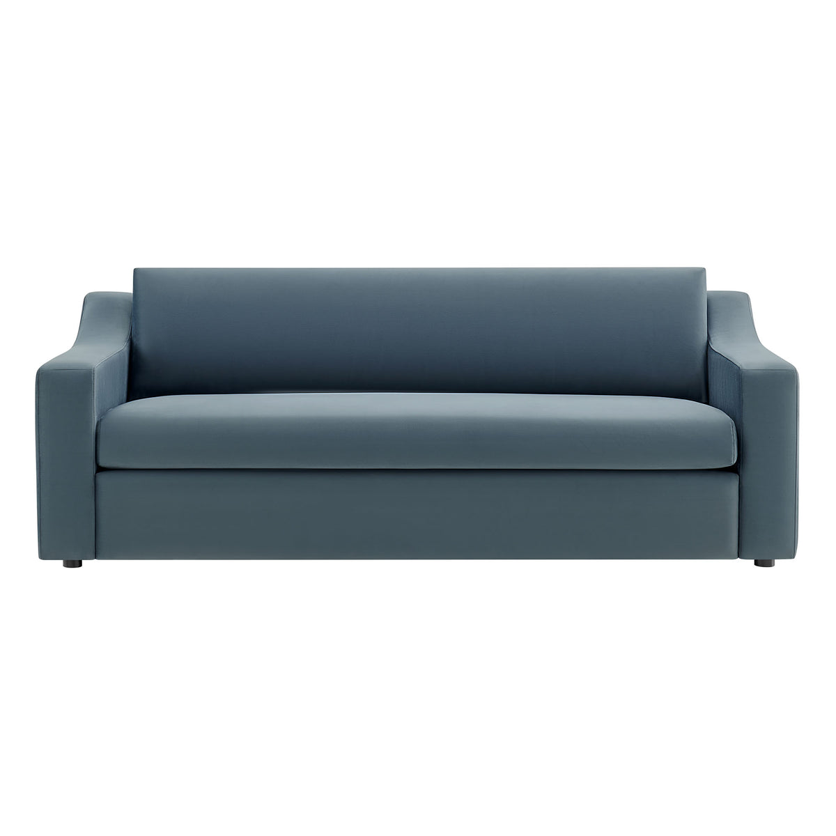 Liora Cadet Blue Performance Velvet Sofa - Ornate Home