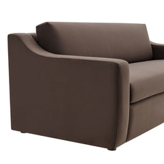 Liora Chocolate Brown Performance Velvet Sofa - Ornate Home