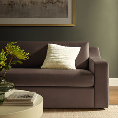 Liora Chocolate Brown Performance Velvet Sofa - Ornate Home