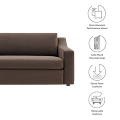 Liora Chocolate Brown Performance Velvet Sofa - Ornate Home