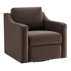 Liora Chocolate Performance Velvet Armchair - Ornate Home