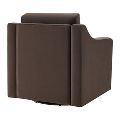 Liora Chocolate Performance Velvet Armchair - Ornate Home