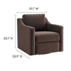 Liora Chocolate Performance Velvet Armchair - Ornate Home