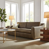 Liora Mushroom 87 Inch Vegan Leather Sofa - Ornate Home