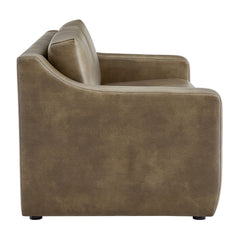 Liora Mushroom 87 Inch Vegan Leather Sofa - Ornate Home