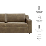 Liora Mushroom 87 Inch Vegan Leather Sofa - Ornate Home