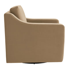 Liora Taupe Performance Velvet Armchair - Ornate Home